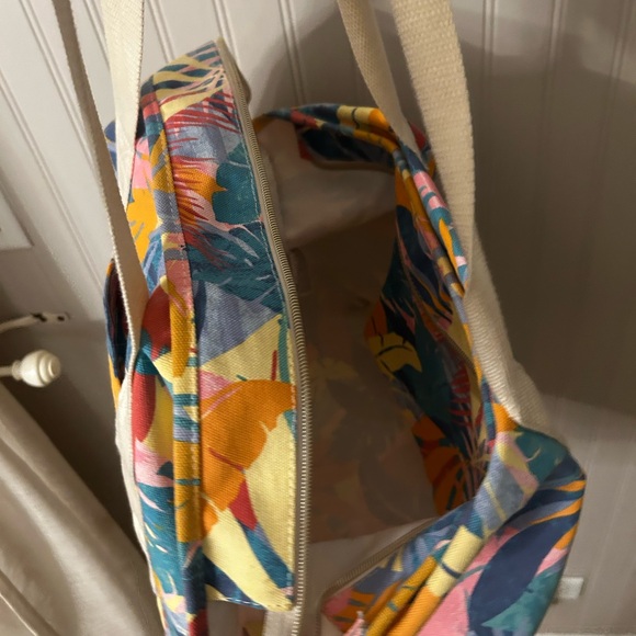 Tropical Multicolor Canvas Tote Bag - Picture 5 of 7
